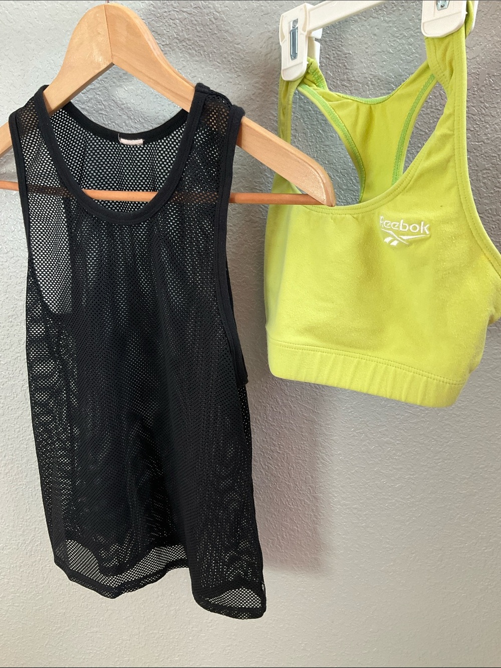 Calvin Klein mesh top+ Reebok sports bra